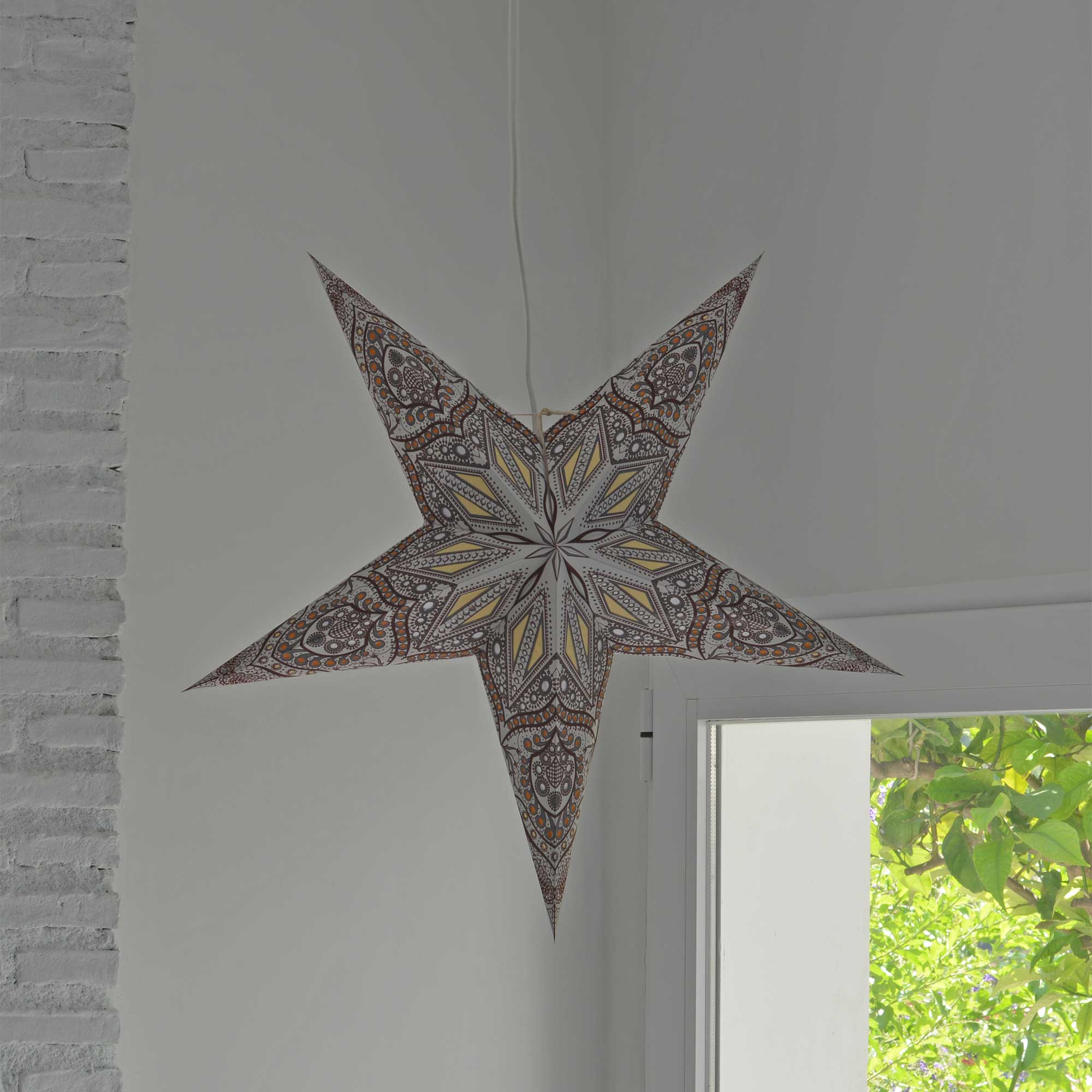 Ananda Star Paper Lamp Grey