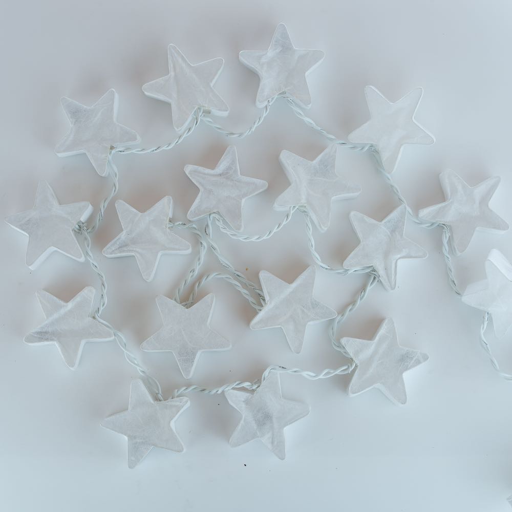 Fairy Lights White Stars