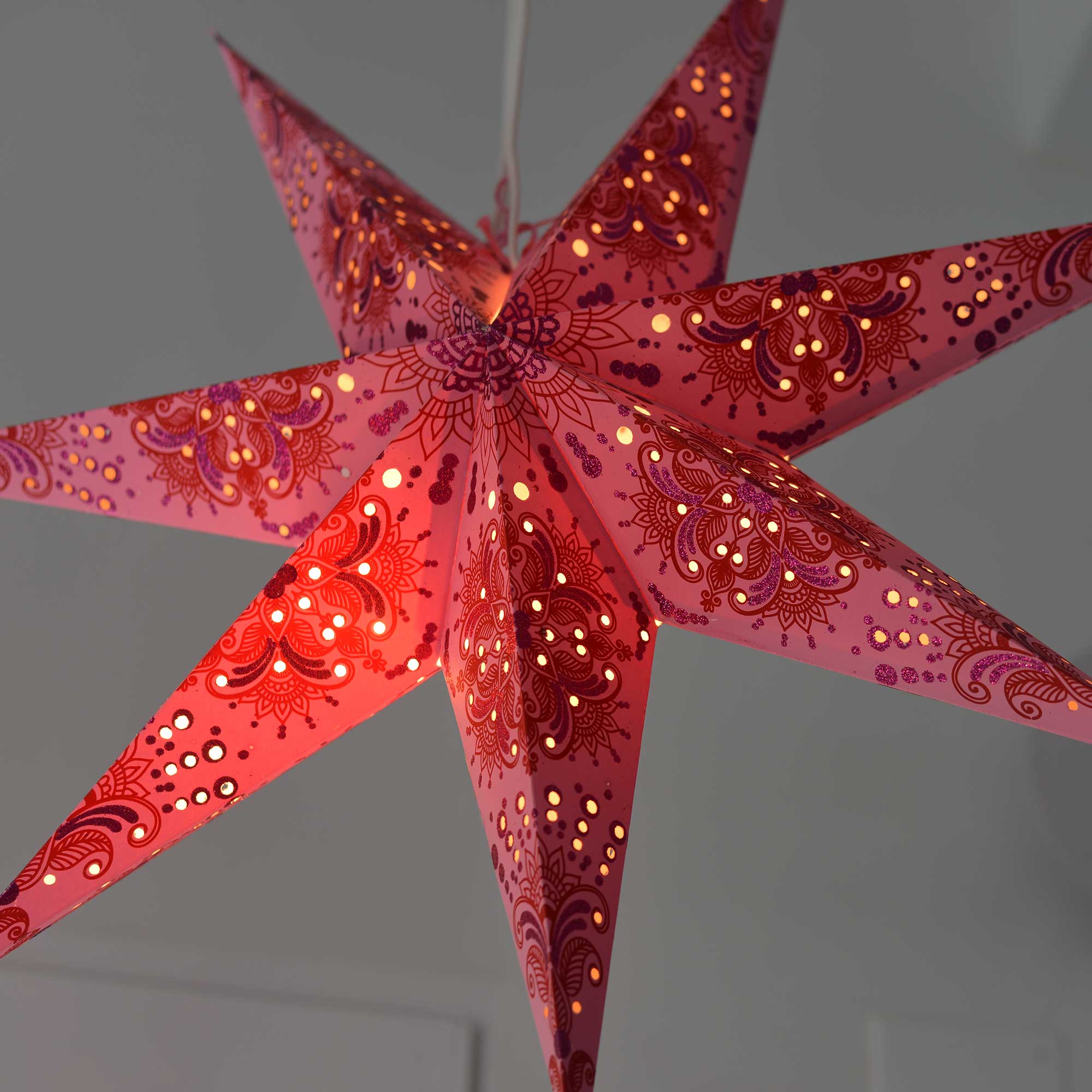 Queen Star Paper Lamp Pink