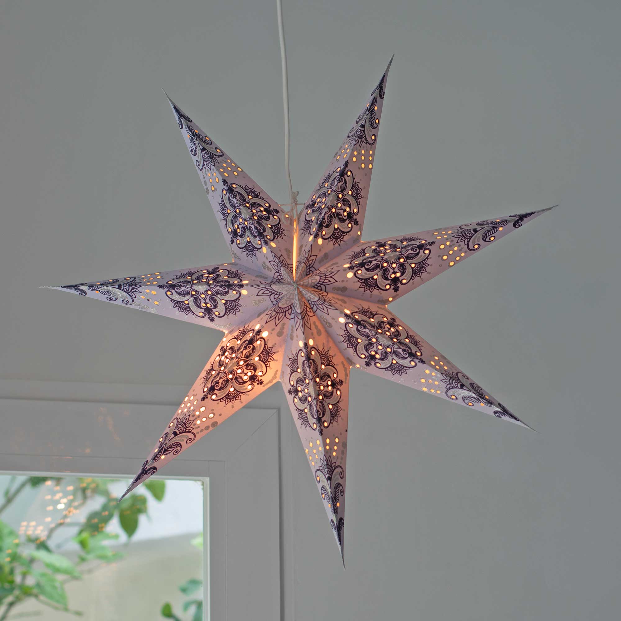 Queen Star Paper Lamp Purple