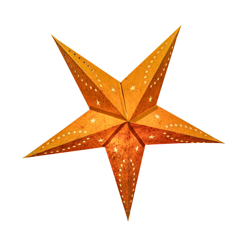 Venezia Star Paper Lamp Orange