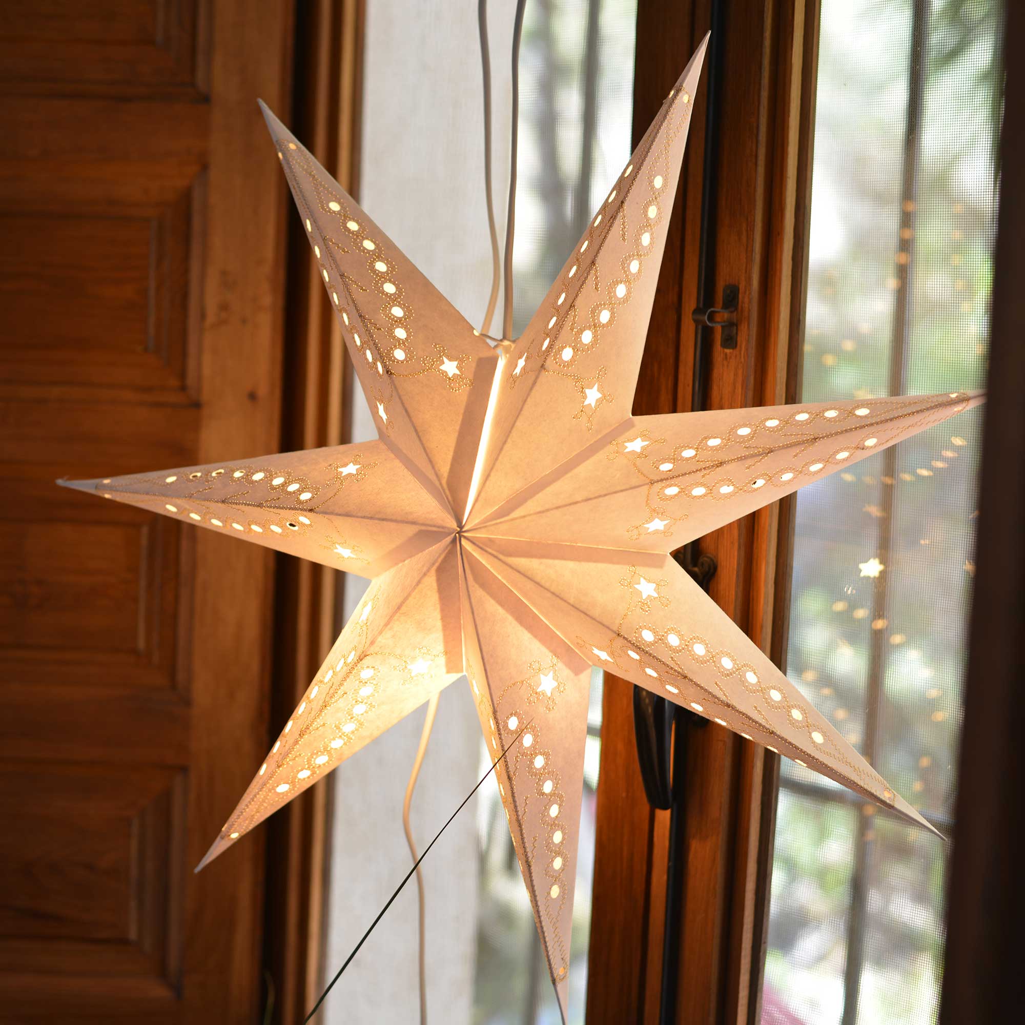 Venezia Star Paper Lamp White