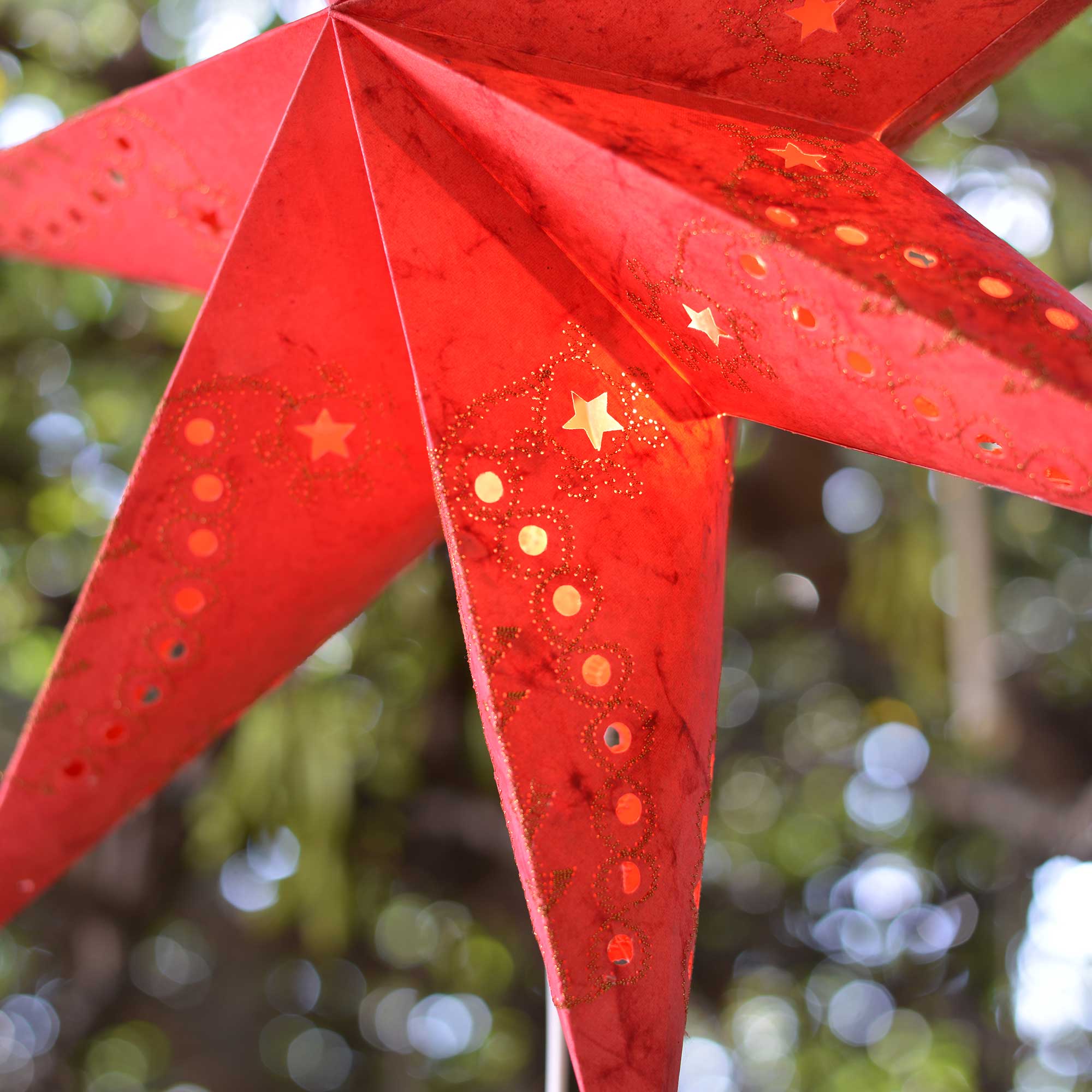 Venezia Star Paper Lamp Red